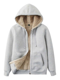 （BB-relaxation） Áo khoác nỉ lót lông cừu nam nữ dày dặn ấm áp, áo khoác hoodie nam nữ phong cách th