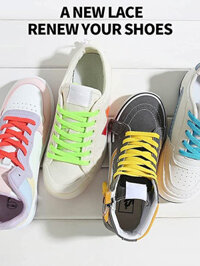 （BB-relaxation） Cặp Dây giày dẹt 2 lớp dày dặn cao cấp - Dây giày thể thao dài 140cm, rộng 8mm, dày