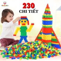 [Bb124] Đồ chơi trẻ em túi 230 hạt xếp hình nhựa nguyên sinh an toàn nhiều màu sắc phát triển trí tưởng tượng và tư duy