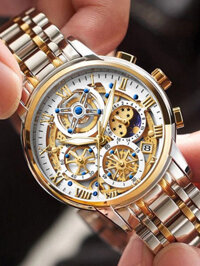 [bbhsu] LIGE automatic mechanical watch stainless steel sports multifunctional watch is absolutely