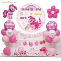Bblue My Little Pony Bóng Cầu Vồng Hồng Ngựa Cao Su Ballon Sinh Nhật Hoạt Hình Động Vật Dự Tiệc Cung Cấp Cho Bé Tắm Bé Gái Trang Trí.