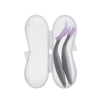 B.BOX BỘ MUỖNG NĨA NGỘ NGHĨNH CHO BÉ TẬP ĂN DẶM - TÍM PASTEL (KÈM HỘP ĐỰNG TIỆN LỢI)