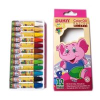BBQ90 -  Bút Sáp Dầu Duka 12 Màu - Hộp Giấy