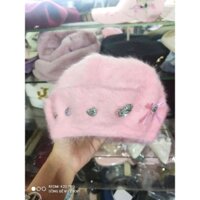 (BBS) Mũ beret hồng phấn QC sẵn