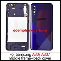 Bch- Dành Cho Samsung Galaxy A30s A307 A307F A307G Full Housing Case Khung Giữa + Ốp điện thoại Pin Cửa Sau + Ống Kính Máy Ảnh + Miếng Dán