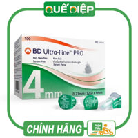 BD ULTRA-FINE PRO (PEN NEEDLES) 32Gx4mm - Đầu kim bánh ú bút chích Insulin Lantus, Mixtard, Novomix (Chính hãng - Mỹ)