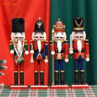 Bdgf 1 Cái 30cm Gỗ Nutcracker Con Rối Người Lính Trang Trí Sơn Vintage Thiết Kế Giáng Sinh Yếu Tố Trang Trí Nhà Để Bàn Decora VN