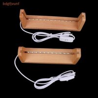 Bdgf Gỗ Đế Đèn Led Đế Trưng Bày Hình Chữ U Khung Nghệ Thuật Hiển Thị Ánh Sáng Bệ Ấm Đèn Đế Có USB-Cable Cho Phòng Văn Phòng VN