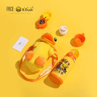 B.duck Nhỏ Vịt Vàng Giữ Nhiệt Cốc Nước Dung Tích Lớn Nắp Đôi Ống Hút 316 Mẫu Giáo Thép Không Gỉ Học Sinh Trẻ Em
