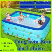 [Bể 1M8-Tặng Bơm điện 2 chiều + Miếng Vá] Bể bơi bơm hơi, hồ bơi mini gia đình-Bể bơi phao 3 Tầng cỡ lớn loại dày