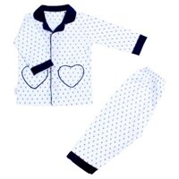 (bé 6-29kg) Bộ Pyjamas  dài bé gái bông ngẫu nhiên  BA0263 Xanh Đen HELLO B&B- HELLO BB