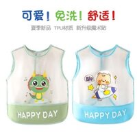 ✨Bé Ăn Yếm Bé Trai Bé Gái Trẻ Em Không Tay Túi Cơm Cho Bé Đeo Ngược Quần Áo Bảo Vệ Mùa Hè Mềm Mại Thoải Mái Áo Liền Quần Chống Thấm Nước 25.3.20