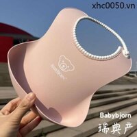 Bé BabyBjorn Yếm Bé Túi Thực Phẩm Chống Thấm Nước Cho Bé Trẻ Em Ăn Yếm Silicone Nước Bọt Khăn Ăn Đĩa Nĩa Thìa