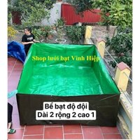 Bể bạt 2x2x1 3x2x1 4x2x1 5x2x1, loại bể chiều cao 1m, bể bạt nuôi cá, bể bạc nuôi ốc nhiều kích thước