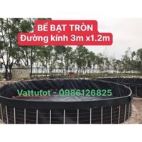 BỂ BẠT TRÒN NUÔI CÁ, TÔM, BỒN BẠT NUÔI CÁ KOI ĐK: 3mx1.2m