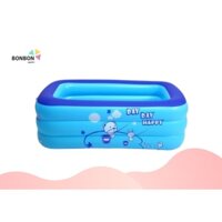 Bể Bơi, Bể Bơi Phao Cho Bé 1m3  Bơm hơi- 3 Tầng Đáy Chống Trơn Trượt