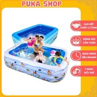 Bể bơi bơm hơi 2,3 tầng hình chữ nhật 1m2 1m3 1m5 1m8 2m1, hồ bơi phao cỡ lớn cho trẻ em và người lớn ngoài trời