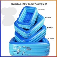 Bể bơi bơm hơi chữ nhật nhiều cỡ cho bé