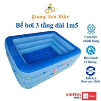 Bể bơi cho bé, bể phao bơi 3 tầng, đủ kích thước giá rẻ- Giang Sơn Bike