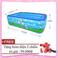Bể Bơi Cho Bé Freeship Bể Phao Bơi 210cm 3 Tầng