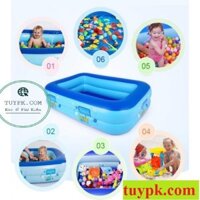 Bể bơi cho bé 💖SIÊU DÀY💖 Bể bơi 1m8 3 TẦNG- TẶNG BỘ VÁ PHAO