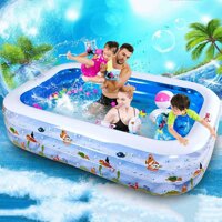 Bể bơi cỡ lớn 3m khổng lồ, Bể bơi 2m9 - 3m66 Cỡ Lớn 3 Tầng Tặng Kèm Bơm Điện Clevermart mẫu 2021 - Bể 1m5