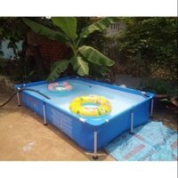 Bể Bơi Khung kim loại Bestway, IN-TEX   221cm x 150cm BH 24 Tháng Qùa tặng trị giá 250k , 1 phao tròn ,1 bóng