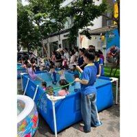 Bể Bơi khung kim loại cao cấp  300cmX200cmX75cm 28272 tặng kèm miếng dán của hãng dùng cho cả nhà
