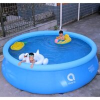 Bể bơi ngoài trời thu gọn hồ bơi tròn cỡ lớn , phao bơi gấp gọn tại nhà giải nhiệt cho cả gia đình