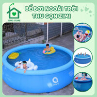 Bể bơi ngoài trời thu gọn ZiMi, Bể bơi di động, hồ bơi tròn cỡ lớn , phao bơi gấp gọn tại nhà