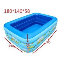 Bể Bơi Phao 3 tầng 1m5 - 1m8 - 2m1 - 2m5 - 2m9 - 3m66 cho gia đình Tặng Kèm Bơm thổi hút 2 chiều  - Bể 1m5