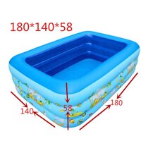 Bể Bơi Phao 3 tầng 1m5 - 1m8 - 2m1 - 2m5 - 2m9 - 3m66 cho gia đình Tặng Kèm Bơm thổi hút 2 chiều  - Bể 1m5