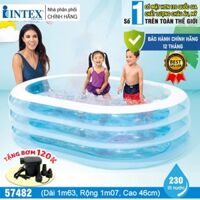 Bể bơi phao 3 tầng hình Oval 1m63 INTEX 57482