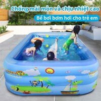 Bể Bơi, Phao Bơi 2m1 3 Tầng - Bể Dày 2 Lớp Có Đáy Chống Trơn Trượt Siêu An Toàn Cho Bé