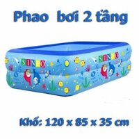 BỂ BƠI PHAO BƠI TRẺ EM 2 TẦNG 1,2M TẶNG KEO VÁ