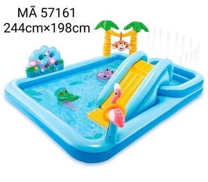 Bể bơi phao cầu trượt có vòi phun mưa Intex 57161