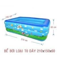 Bể Bơi Phao Cho Bé 3 Tầng 2M1 Có Đáy Chống Trượt