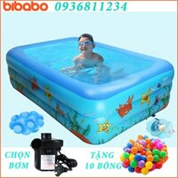 Bể Bơi Phao Cho Bé ❤️ 1m5 - 3 tầng + 1m8 - 3 tầng + 1m2 - 2 tầng ⚡ Có Đế chống trượt cao cấp
