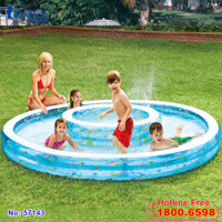 Bể bơi phao Intex 2 vòng có vòi phun mưa 57143