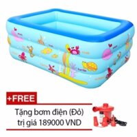 Bể Bơi Summer 3 Tầng Cho Bé Loại 160cmx125cmx55cm + Tặng Bơm Điện