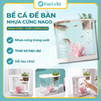 Bể Cá Bằng Nhựa Trong Suốt NAGO, Có Nắp Đậy Trang Trí Văn Phòng 32x14.4x16.2cm, Hộp đựng đồ câu cá