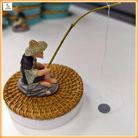 Bể cá cảnh quan / Bể cá trang trí trang trí / Nhựa câu cá ông già câu cá bể cá trang trí trang trí nhỏ / treo câu cá ông già trang trí