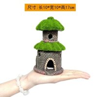 Bể cá cảnh quan rêu đổ về nhà hồ cá nhựa hàng thủ công cảnh quan trang trí đồ trang trí nhỏ cá và t