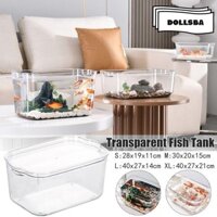 Bể Cá DOLLSBA, Bể Cá Vàng Trong Suốt Chống Rơi, Bình Cỏ Nước Chống Độ Nét Cao Bằng Nhựa Cao Cấp