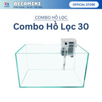 Bể cá mini 30x17x17[COMBO Hồ Lọc Tặng Phụ Kiện], hồ cá mini để bàn dùng nuôi kiểng hoặc thủy sinh