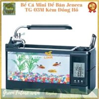 Bể Cá Mini Để Bàn Jeneca TG-03M Kèm Đồng Hồ