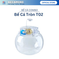 Bể cá mini tròn COMBO đầy đủ tặng kèm phụ kiện trang trí