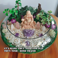 Bể cá mini tròn, lọ thủy tinh trồng cây thủy sinh, lọ thủy tinh trang trí BS02