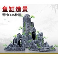 Bể Cá non bộ nhà mô phỏng cầu đá phong cảnh rùa phụ kiện Pavilion 1.5 mét nhỏ cực lớn ngôi