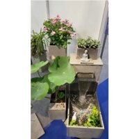 Bể cá thác nước chữ nhật D60x R30cm bằng đá tổ ong, đá lọc nước bể cá tự nhiên, thác nước 1 tầng tạo oxy cho bể